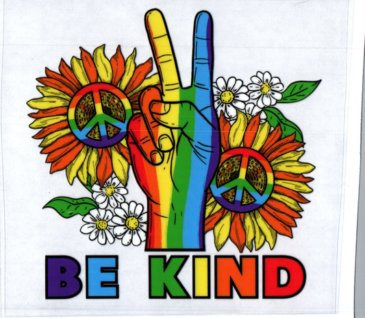 Be Kind Rainbow Peace Pride Decal