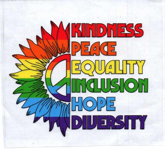 Kindness Peace Pride Decal