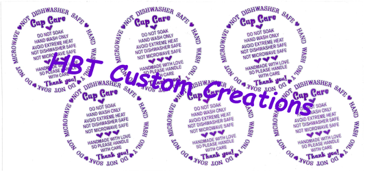 Cup Care Labels Purple Style 1