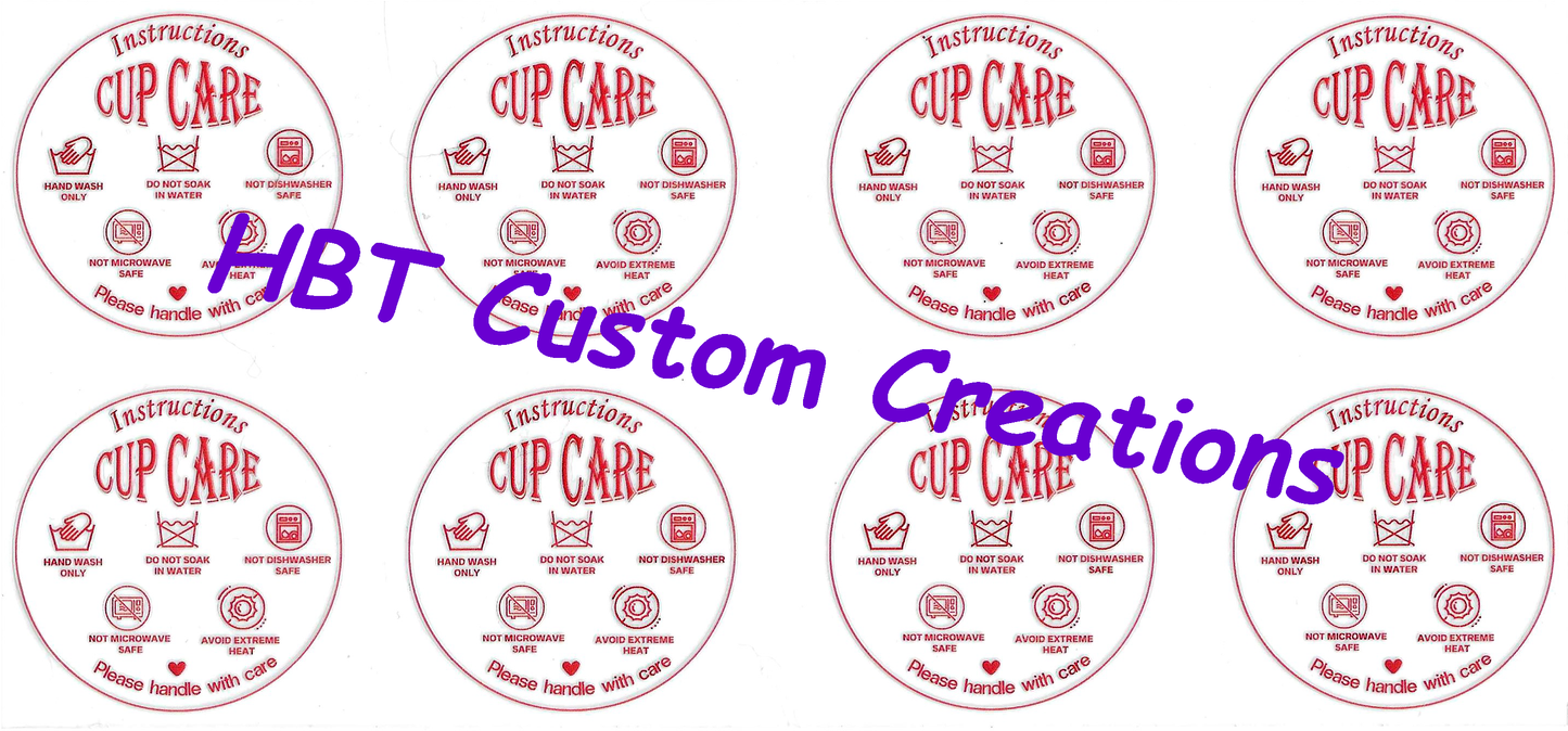 Cup Care Labels Red Style 4