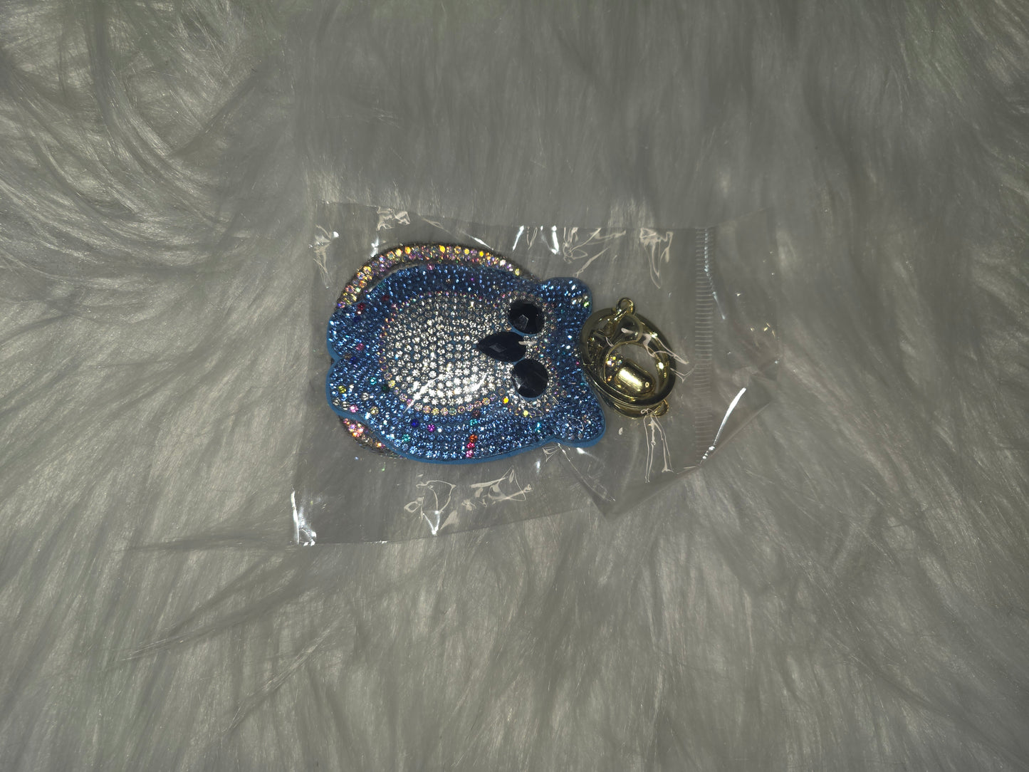Blue Owl Rhinestone Key Chain