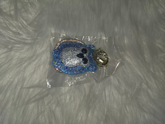 Blue Owl Rhinestone Key Chain