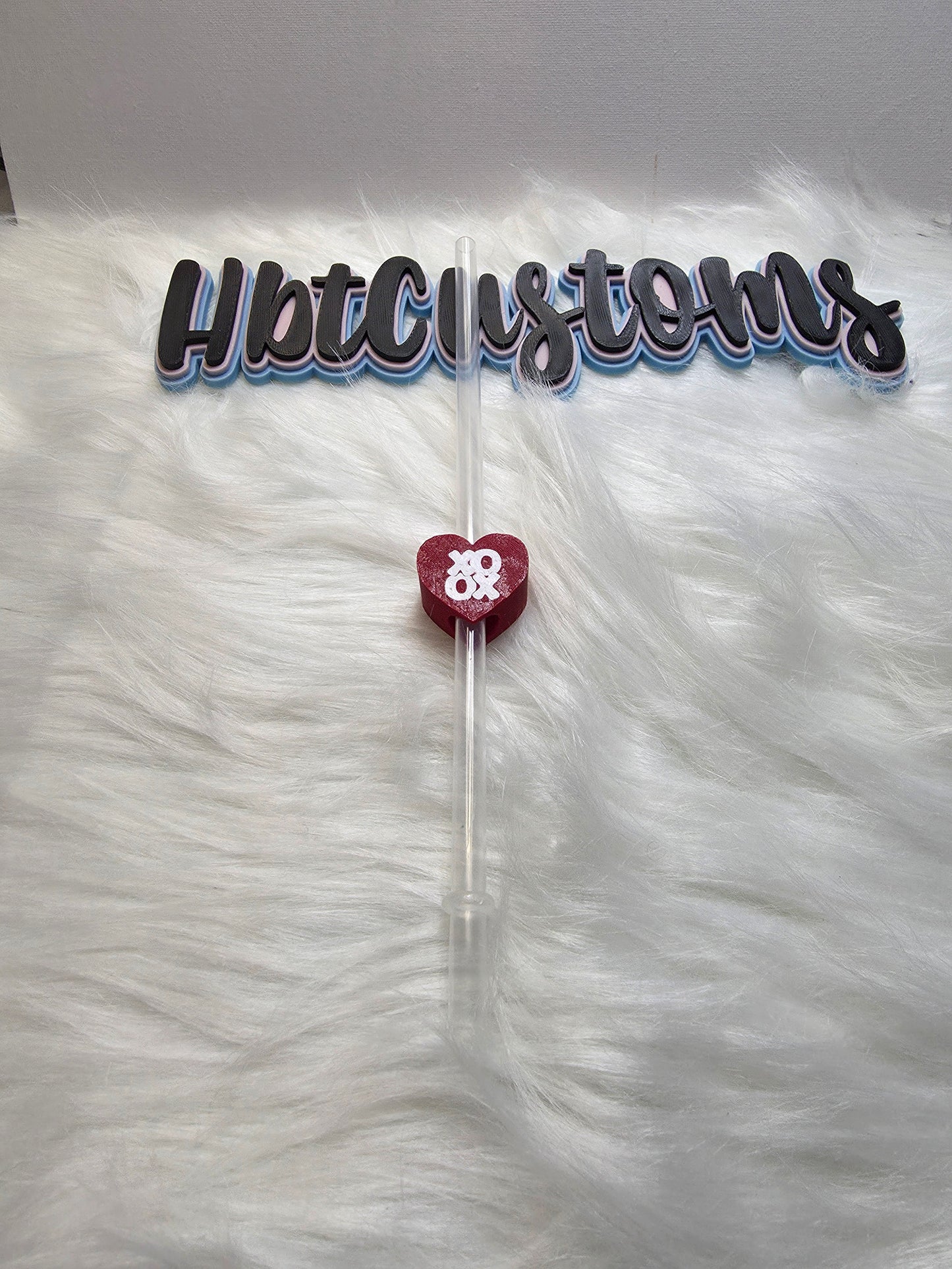 Heart XOXO Straw topper