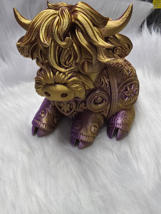 LARGE STEAMPUNK HIGHLAND COW