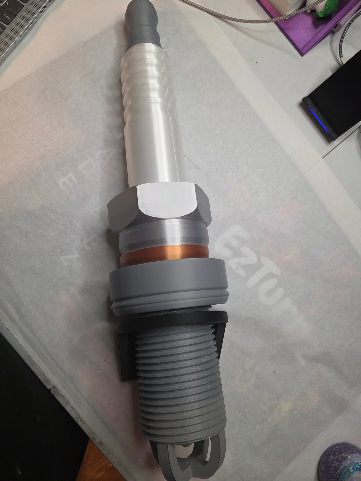 19" 3D Printed Spark Plug