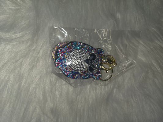 Multi Color Owl Rhinestone Key Chain