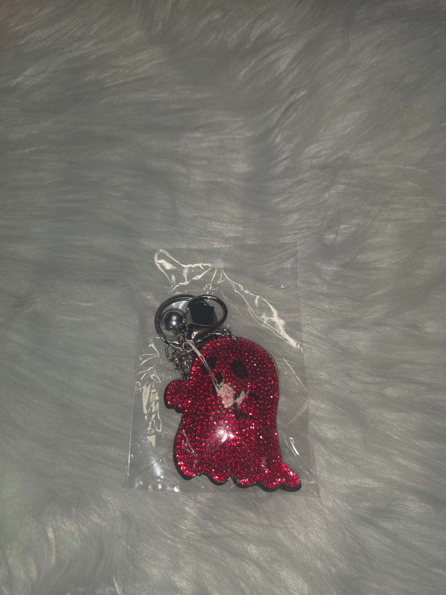 Rhinestone Red  Ghost Key Chain