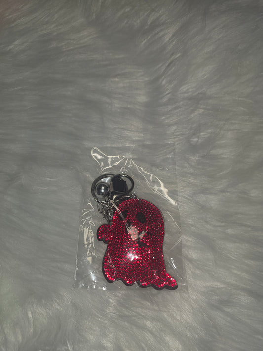 Rhinestone Red  Ghost Key Chain