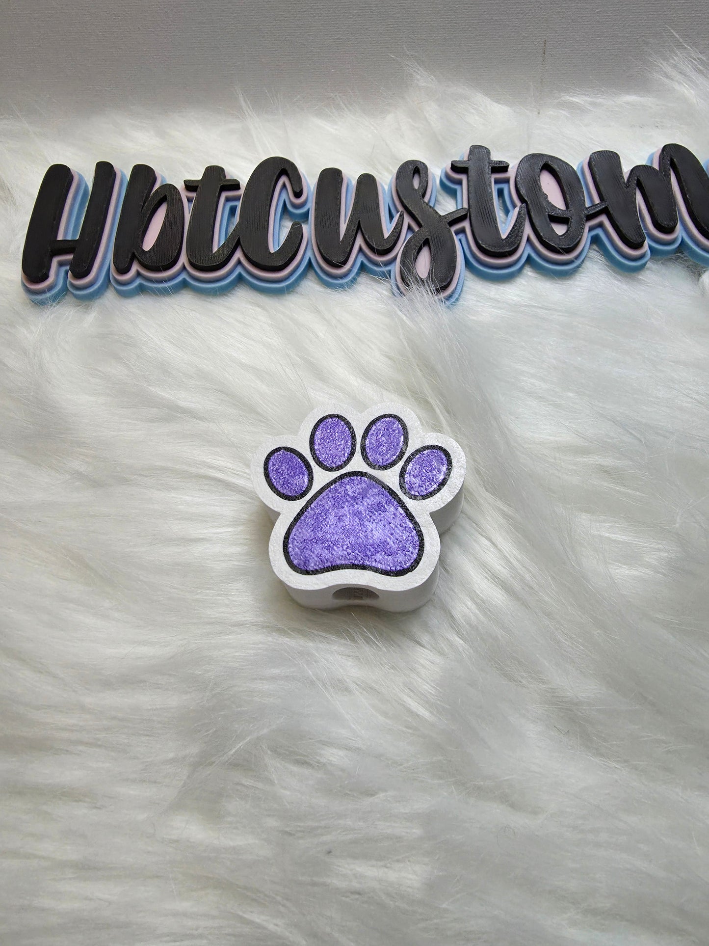Paw Print Straw topper