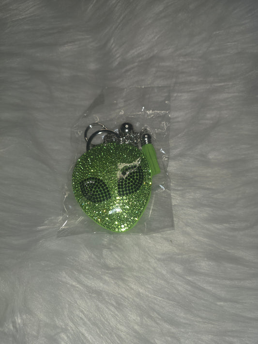 Green Alien Rhinestone Key Chain