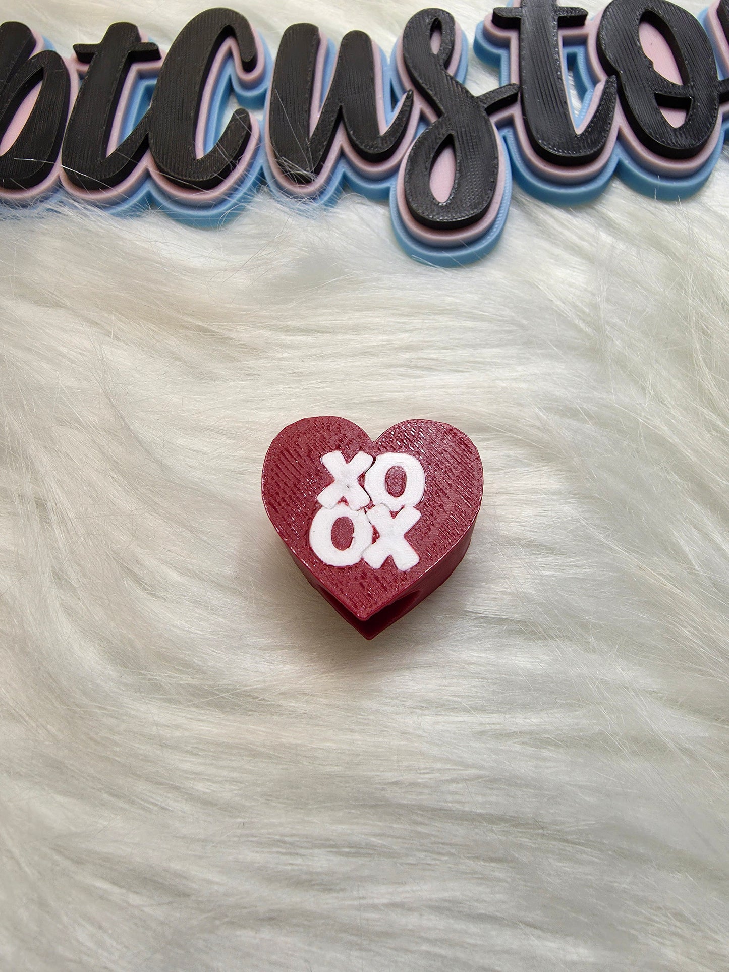 Heart XOXO Straw topper