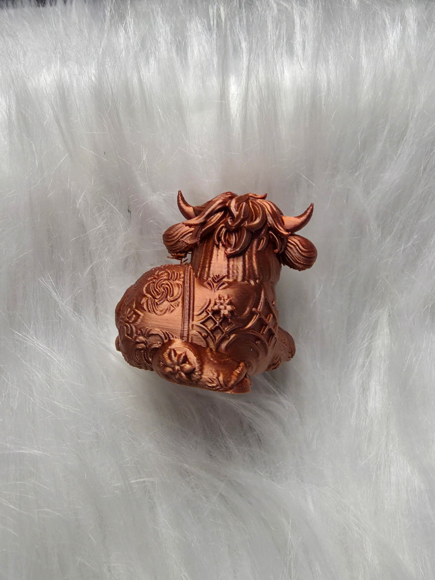 Small 3D printed Steampunk Highland Cow