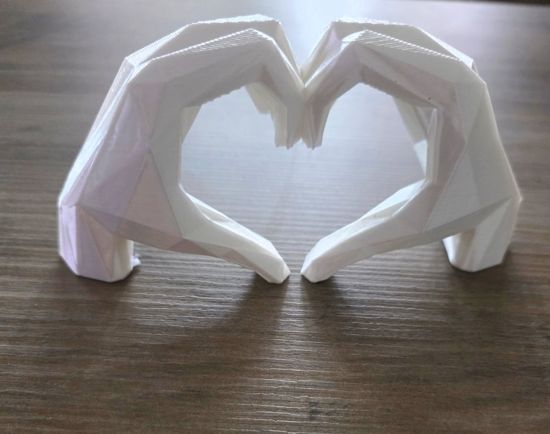Hand Hearts  6wide x 3 tall