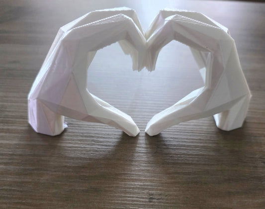 Hand Hearts  6wide x 3 tall