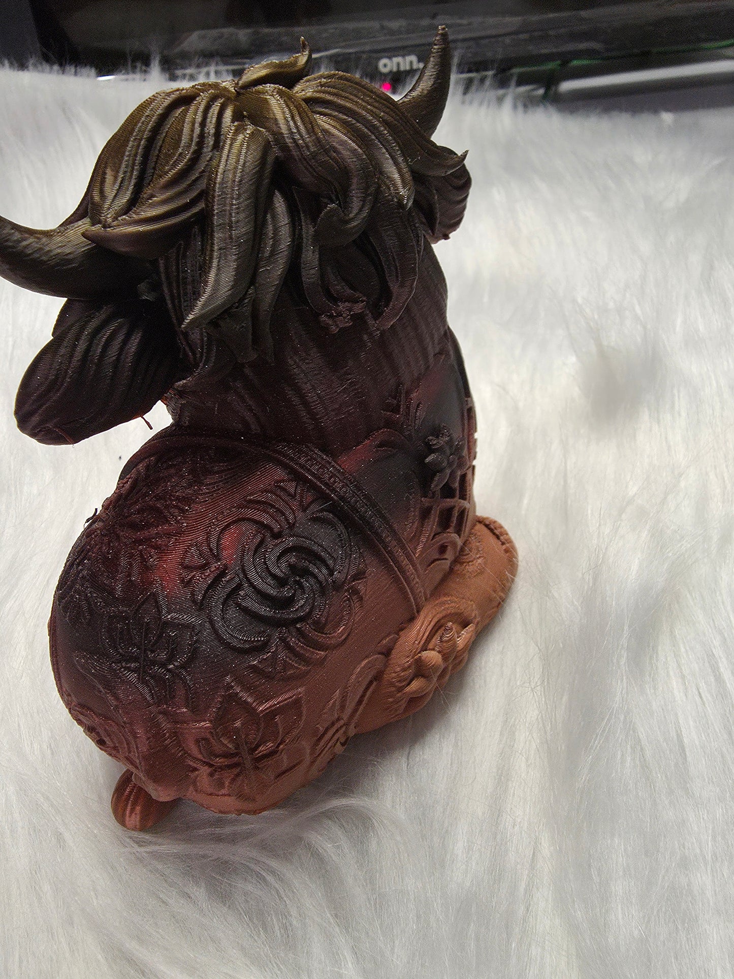 Medium Steampunk Copper colored Highlabd Cow