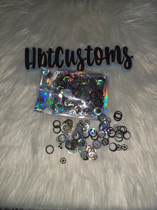Steampunk Gear Shaped Glitter