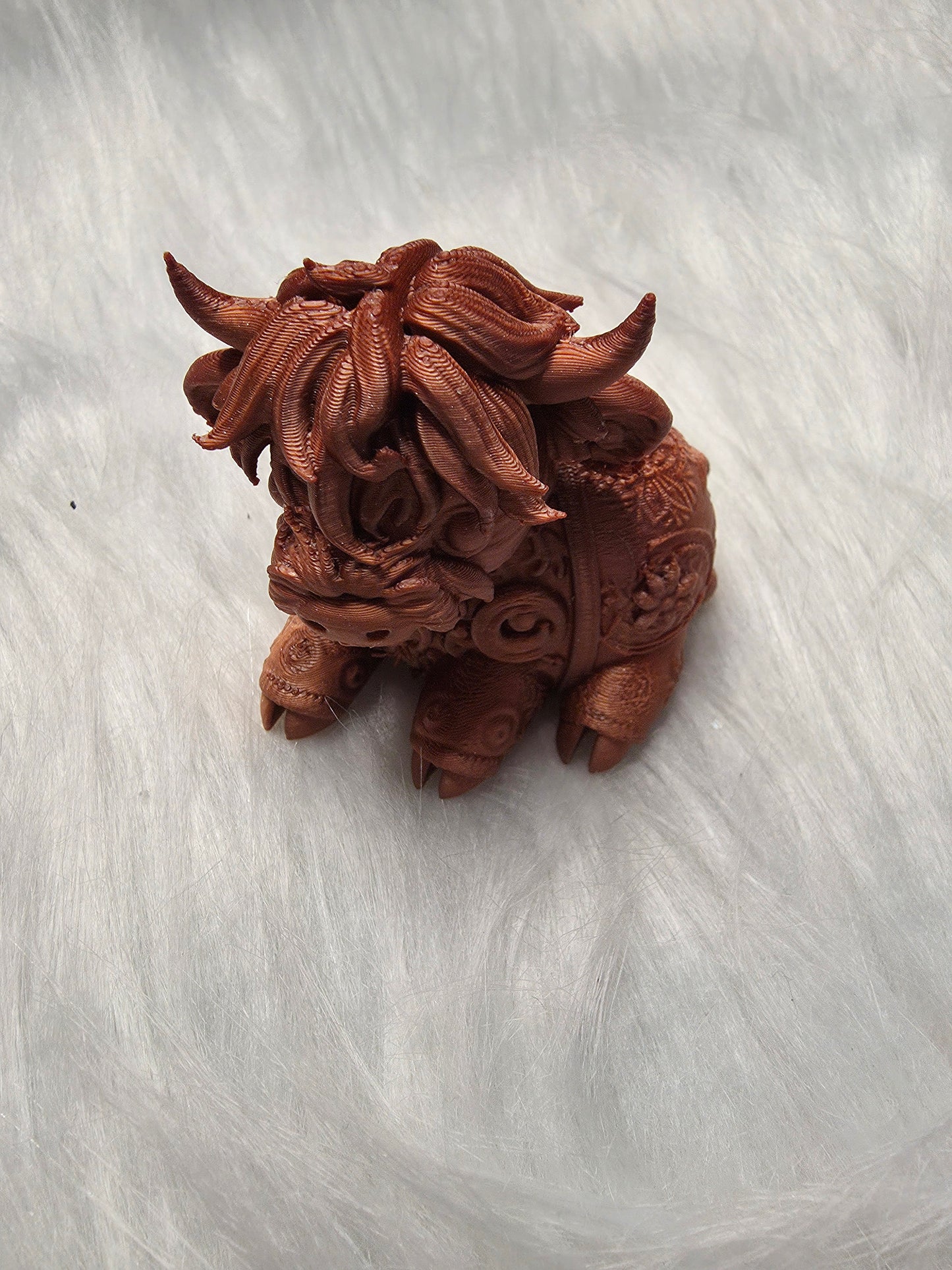 Small 3D printed Steampunk Highland Cow