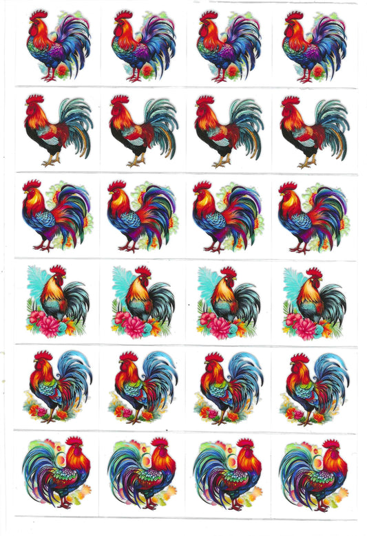 Rooster Chicken's Kiss Cut