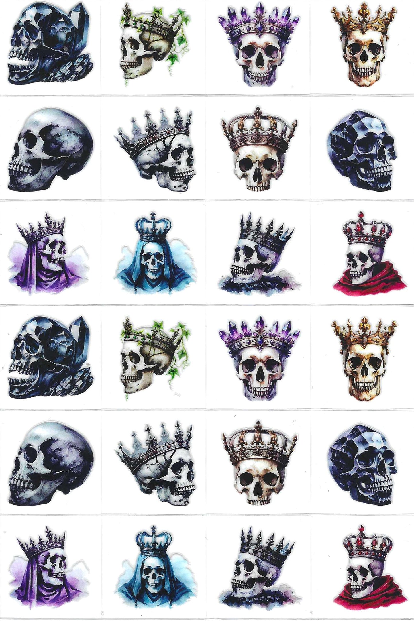 Skulls w/ crowns 1 Kiss Cut