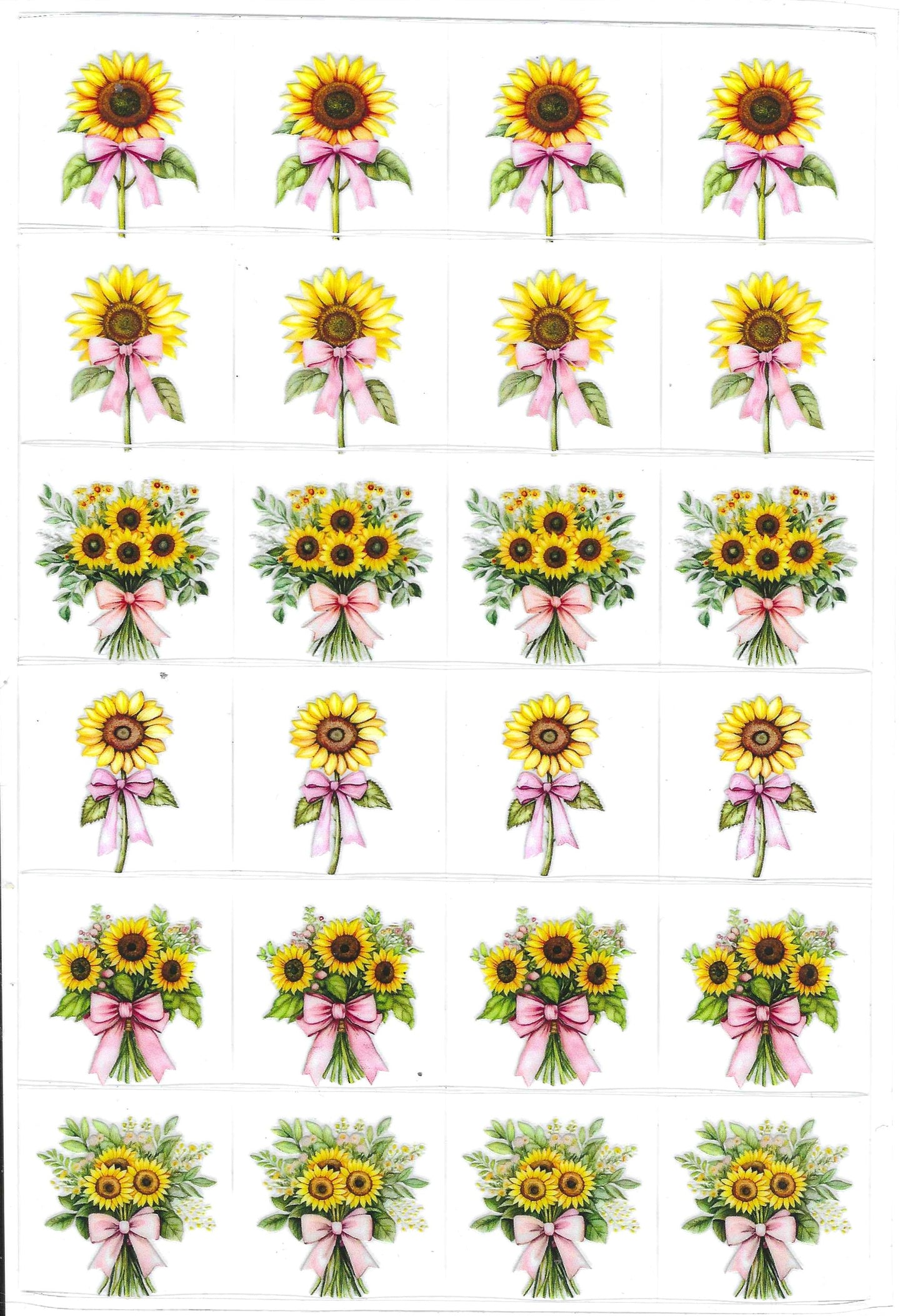 Sunflowers Kiss Cut