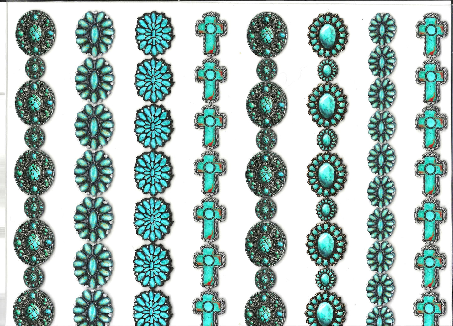 Turquoise Concho Bands Element 11 x 9