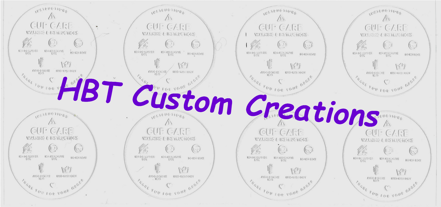 Cup Care Labels White Style 3
