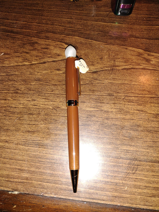 Wood Grain with white pearl topper