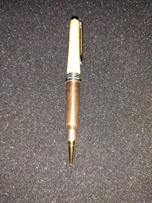 Custom Deer Antler and Bullet Case Pen